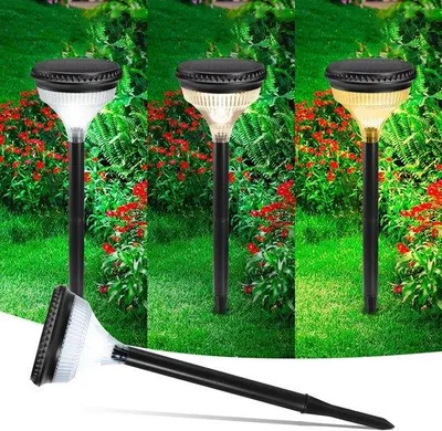 Image de Éclairage solaire de jardin, lot de 4, très lumineux, étanche, à intensité variable