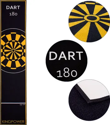 Produktbild von Dart Teppich Gelb Matte Steeldart Dartpfeile Dartboard Zubehör Dartteppich Target Oche Darts Abwurflinie Schutz Gummi Boden Dartscheibe 290 x 60 cm Kingpower