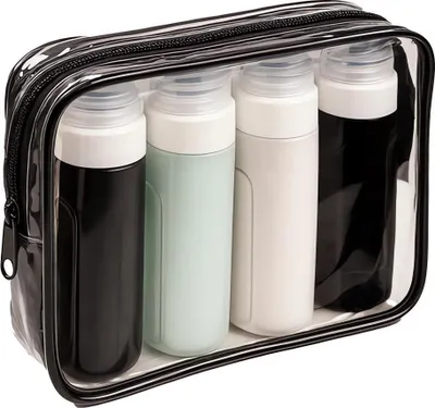 Image de Trizand 25760 Sac cosmétique de voyage + 4 flacons 90 ml