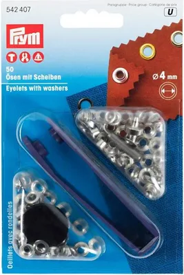Zdjęcie produktu dla Prym 542407, Zapięcie na nit, Metal, Srebrny, Srebrny, 4 mm, 50 szt.