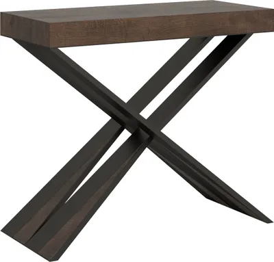 Zdjęcie produktu dla Rozkładany stół konsolowy 90x40/300 cm Diago Premium orzech antracyt rama