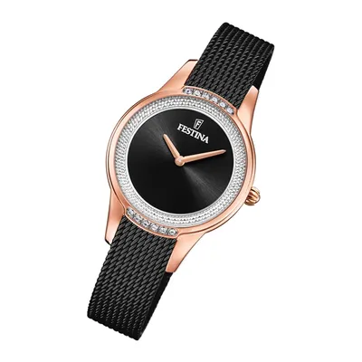 Produktbild von Festina Damen Uhr Mademoiselle F20496/2 Edelstahl Armbanduhr schwarz UF20496/2
