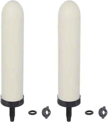 Produktbild von Famanu Keramische Filter für Wasserfilter - 7 Zoll Ersatzset mit Aktivkohle