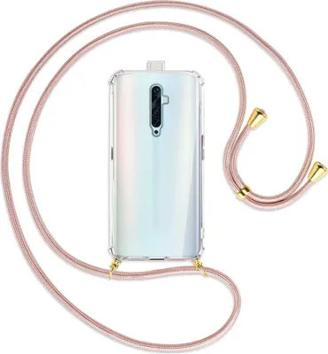 Produktbild von Handykette Backcover-Schutzhülle mit Band (Metall goldfarben) für Oppo Reno2 Z / Reno2 F - roségold