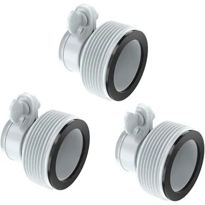 Obrázek produktu pro Adaptéry pro bazén, typ B, 3 kusy. Hadicové adaptéry pro filtraci Intex, pro připojení hadic o průměru 1,25" na 1,5"