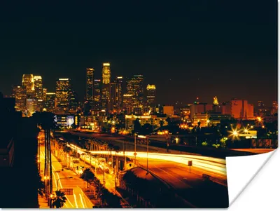 Produktbild von MuchoWow® Poster Nacht - Stadt - Denver 160x120 cm - Foto Plakat