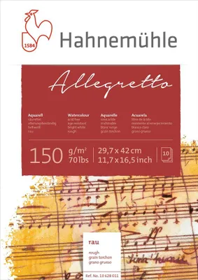 Produktbild von Allegretto Aquarellblock, 29,7x42cm, rau
