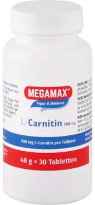 Immagine prodotto di Megamax L Carnitina 500 mg Compresse 30 Capsule