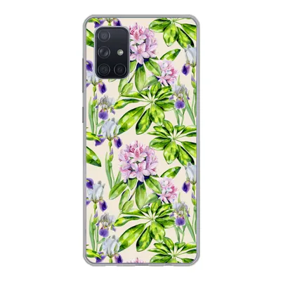 Produktbild von MuchoWow® Handyhülle Schutzhülle Hülle für Samsung Galaxy A51 Hortensie - Blatt - Blüte Silikon Softcase Handy Hülle - Schutzabdeckung