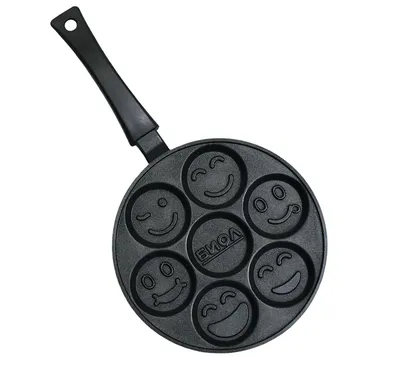 Produktbild von Biol Pfannkuchen-Pfanne mit Smiley-Gesichtern, auch fur Crepes, 24 cm, antihaftbeschichtet