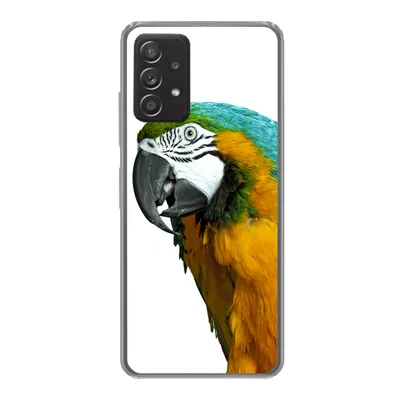 Produktbild von MuchoWow® Handyhülle Schutzhülle Hülle für Samsung galaxy a73 Papagei - Vogel - Federn - Porträt Silikon Softcase Handy Hülle - Handyhülle