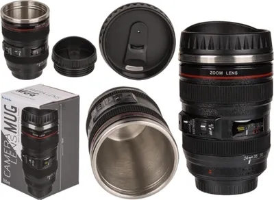 Obrázok produktu pre Hrnček, objektív fotoaparátu s vložkou z nehrdzavejúcej ocele