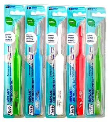 Produktbild von 5 x TePe Implantat/Orthodontische Zahnbürste