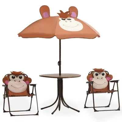 Produktbild von 3-teiliges Bistrogarnitur-Set mit Sonnenschirm für Kinder