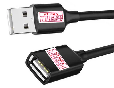 Produktbild von 1m USB 2.0 Verlängerungskabel | USB-A Stecker zu USB-A Buchse Erweiterung 100cm