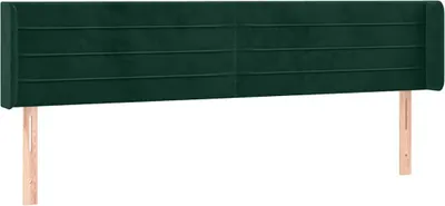 Obrázek produktu pro vidaXL Čelo postele s ušima tmavě zelené 163x16x78/88 cm Velvet