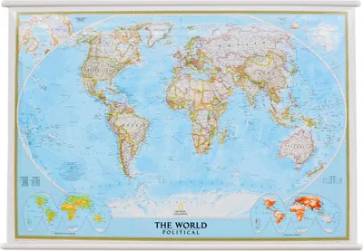 Obrázek produktu pro Nástěnná mapa světa National Geographic - Classic (43,5 X 30,5 palce)