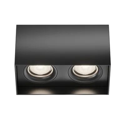 Zdjęcie produktu dla Lampa sufitowa, aluminium, 2 światła, czarna, L 20 cm