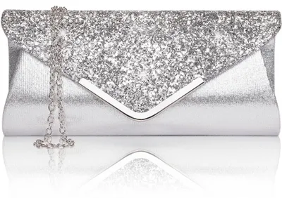 Productafbeelding van Solidchoice - Avondtas met Strass-Steentjes en Afneembare Ketting