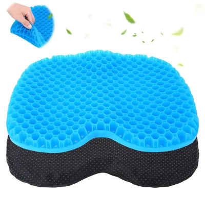 Image de Coussin en gel pour un confort de siège respirant en bleu