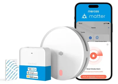 WLAN-Rauchmelder, Dualer Sensor, App-Benachrichtigung, 33 mm
