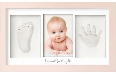 Productafbeelding van KeaBabies Set voor hand- en voetafdrukken van baby's, als blijvende herinnering (lichtroze)