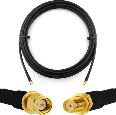 Produktbild von SMA Stecker auf SMA Buchse 3m — HF-240 (LMR 240 Äquivalent) Verlängerung Antennenkabel  — für WiFi RF Antenne GSM LTE 4G 5G 6G Router Signalverstärker Lora Ham CB Funk