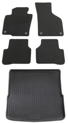 Gummi-Kofferraumwanne + Fußmatten Set für VW Passat 3C Variant, Bj. 2007-10/2014
