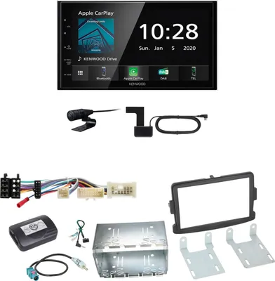 Produktbild von Kenwood DMX5020DABS Android Auto CarPlay Einbauset für Dacia Duster Lodgy Logan