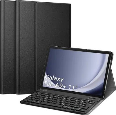 Produktbild von Fintie Tastatur Hülle für Samsung Galaxy Tab A9 Plus 11 Zoll 2023 Tablet SM-X210/X216/X218, Keyboard Cover mit Magnetisch Abnehmbarer Deutscher Bluetooth Tastatur, Schwarz