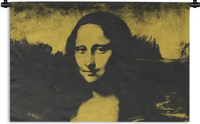 Produktbild von MuchoWow® Wandteppich Wandbehang Mona Lisa - Leonardo da Vinci - Alte Meister 90x60 cm Tapisserie Dekoration Wandtuch - Wandskulpturen - Bildteppich