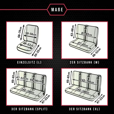 Produktbild von Sitzbezüge für VW T6 (15-) 9 Sitze SET Autositzbezüge Schonbezüge