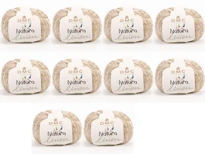 Productafbeelding van DMC – "10x Natura Linen" aflopende serie – Premium zomergaren met linnen (50 gram), kleur (03)