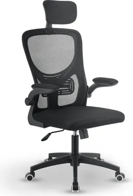 Produktbild von Juskys Bürostuhl Baltimore mit Rollen & Armlehne - ergonomisch & höhenverstellbar - Schwarz