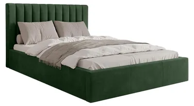 Produktbild von MIRJAN24 Polsterbett Cosmo, Doppelbett mit Bettkasten, Ehebett, Gasdruckfeder, Lattenrost (Farbe: Fresh 13, Größe: 140x200 cm)