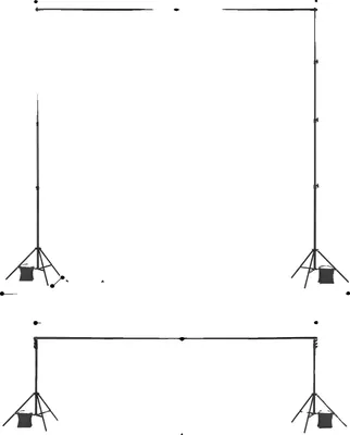 Obrázek produktu pro Stojan na pozadí, výškově nastavitelný, univerzální, základna stativu 10x10ft