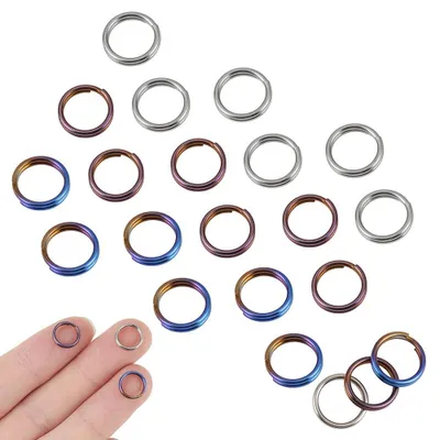24er Set Titan-Schlüsselringe, 3 Farben, 10 mm, für EDC & Schmuck
