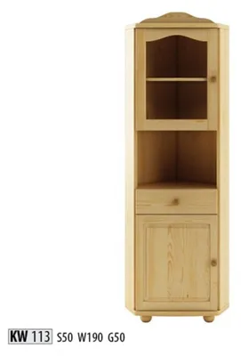Produktbild von Glasvitrine Eckvitrine Eck Schrank Echtes Holz Massivholz Neu Vitrinen Schränke