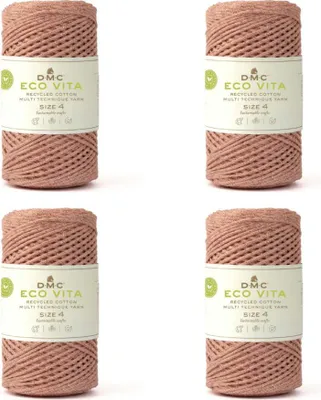 Image de 4 pelotes de DMC Eco Vita Metallic - fil 100 % recyclé (couleur 042)