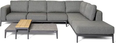 Produktbild von BEST Lounge Set ATHENE mit 2 Tischen, Aluminium Anthrazit / Kissen Sunproof (100 % Polypropylen)