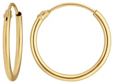 Paar-Ohrringe-Creolen-rund-schlicht-aus-750-Gelbgold-15x1-3mm