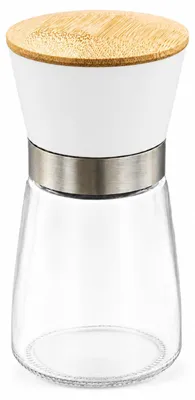 Glas-Pfeffer- und Salzmühle mit Keramikmahlwerk, 13 cm