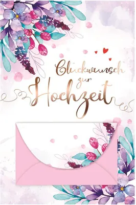 Produktbild von Hochzeit Geldkarte - Glückwunschkarte im Format 11,5 x 17