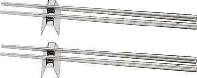Produktbild von WMF Nuova Chopstick 6-teilig, Essstäbchen mit Besteckbänkchen für 2 Personen Cromargan Edelstahl rostfrei poliert spülmaschinengeeignet