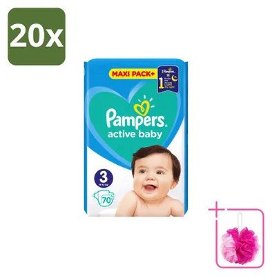Productafbeelding van 20 x Pampers Active Baby luiers, maat 3, 6–10 kg - voordeelpakket - 20 stuks