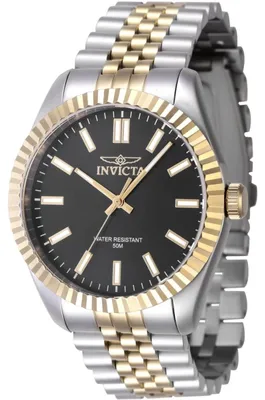 Obrázek produktu pro Invicta Specialty 47483 Pánské Hodinky - Quartz Hnutí - Nerezová Ocel s Černým Ciferníkem - 43 mm