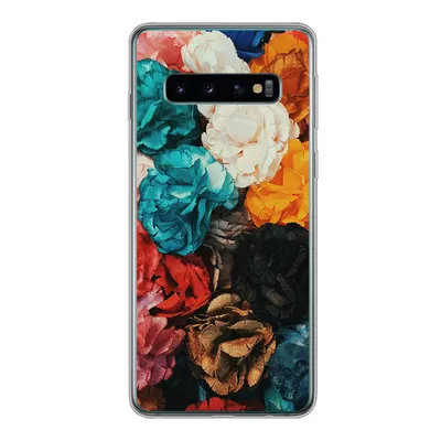 Produktbild von MuchoWow® Handyhülle Schutzhülle Hülle für Samsung Galaxy S10 Wand - Rosen - Abstrakt Silikon Softcase Handy Hülle - Handytasche