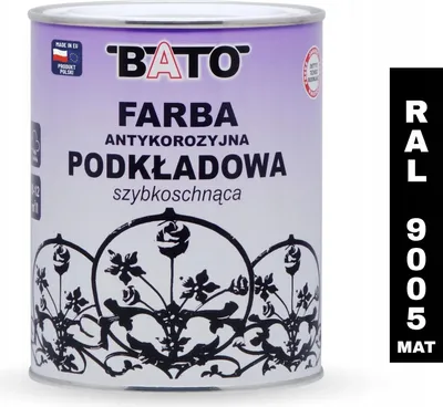 Zdjęcie produktu dla Farba Antykor.podkład.szybkosch.czarna Mat 0,8L