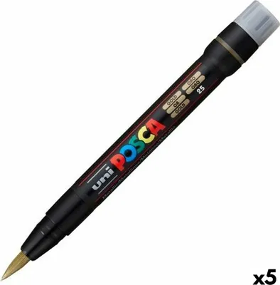 Image de POSCA - encre pinceau POSCA PCF350 1-10mm or | 1 pièce | 5 pièces