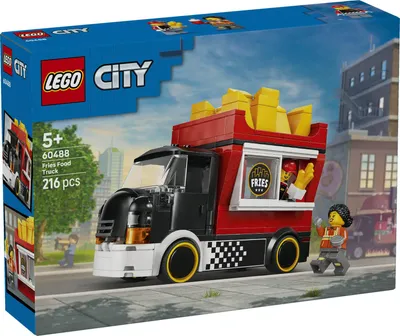 Produktbild von LEGO City Pommes-Truck - Spielzeug Fahrzeug Modellbau mit abnehmbarem Verkaufsbereich, 2 Minifiguren und Zubehör - Geburtstagsgeschenk für Jungen ab 5 Jahren - 60488